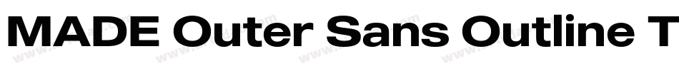MADE Outer Sans Outline Thin PERSONAL USE字体转换